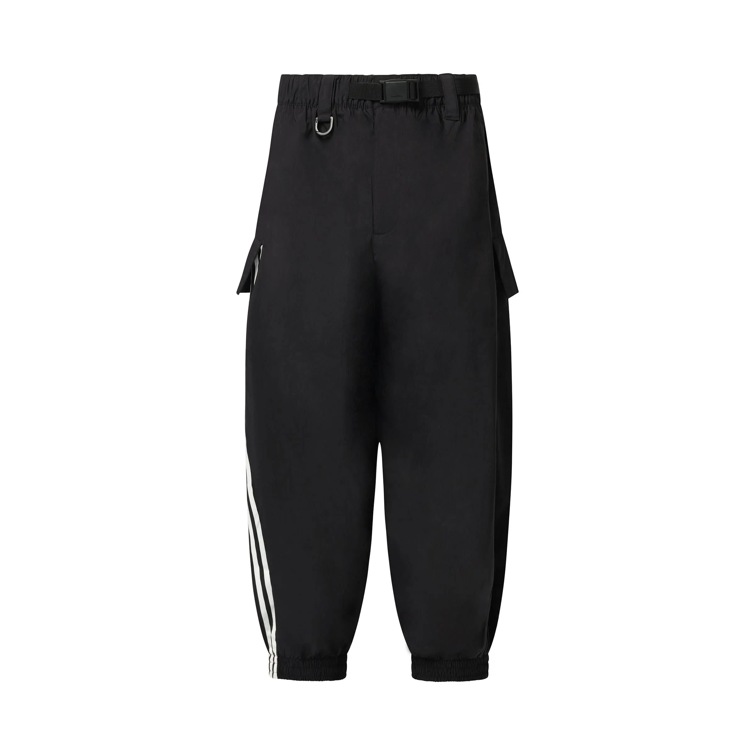 3 Stripe Nylon Pants in Black