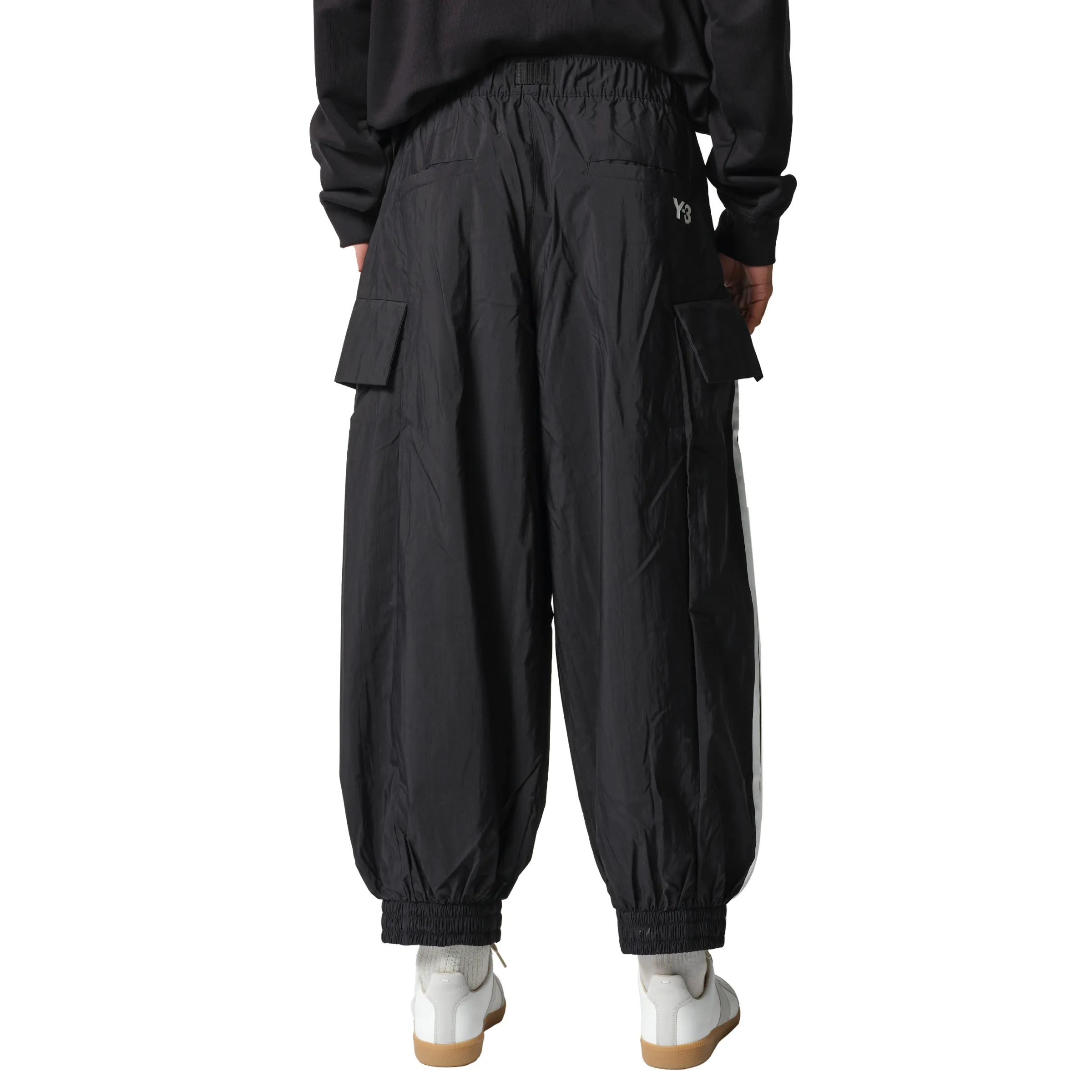 3 Stripe Nylon Pants in Black