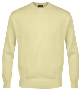 40% OFF FRANCO PONTI Crew Neck - Mens Italian Merino Wool Blend - Lemon Size: 3XL