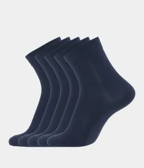 5 pack navy bamboo low cut socks