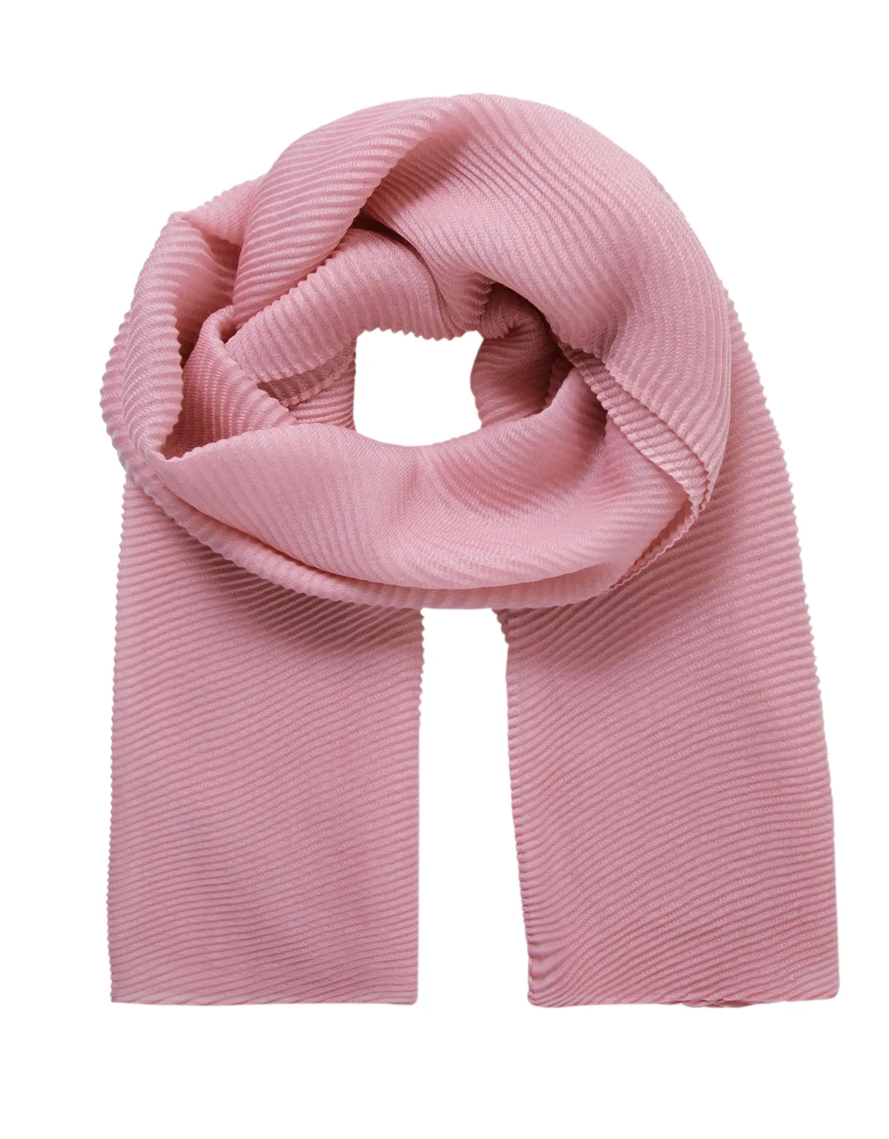 Accessorize London Women's Lightweight Pleat Scarf  Pink