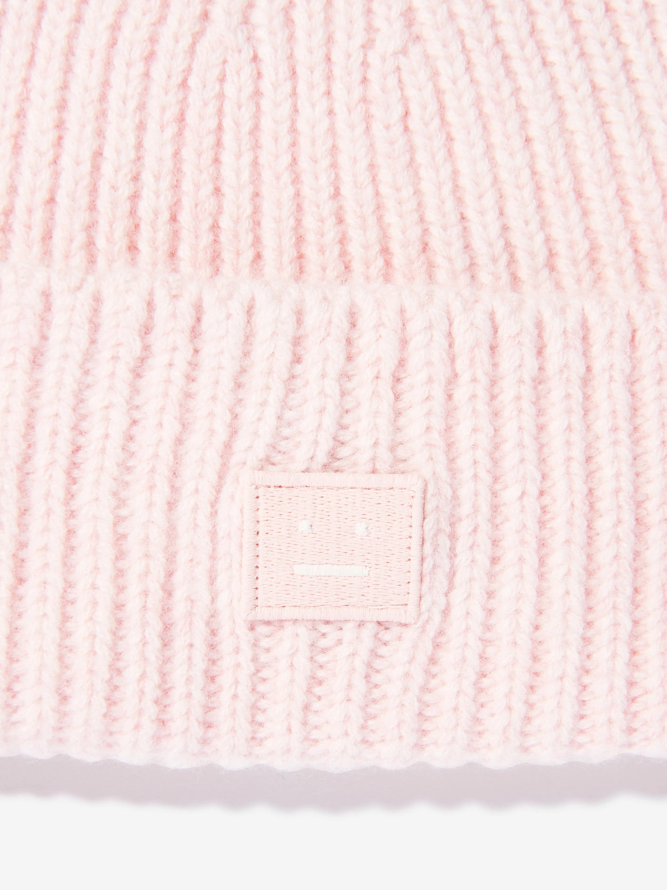 Acne Studios Kids Wool Beanie Hat in Pink