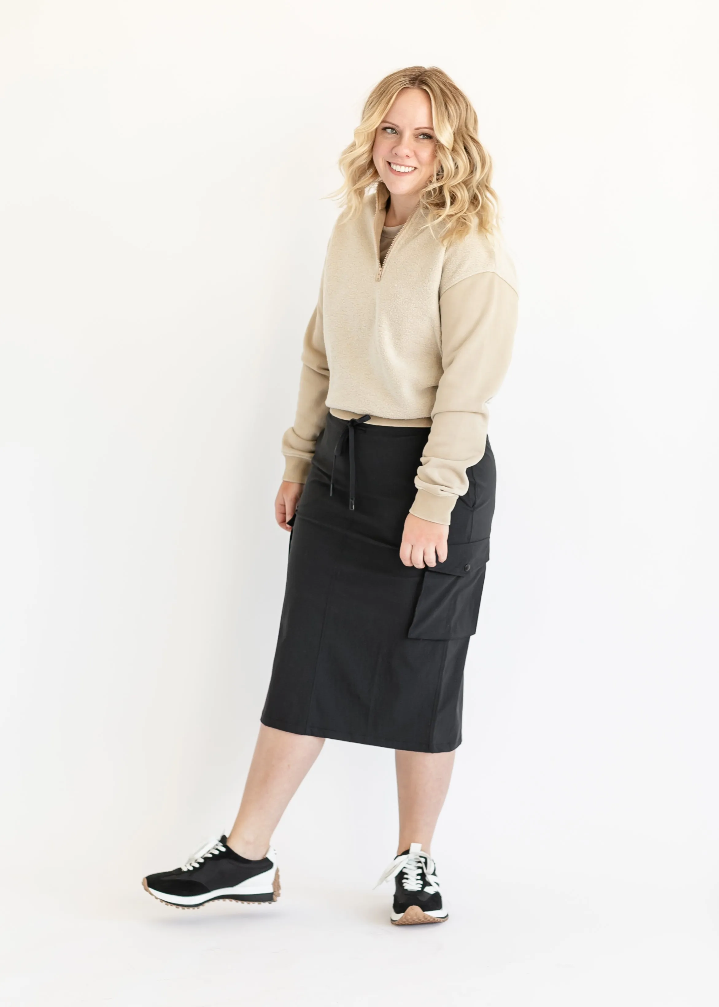 Adjustable Cargo Midi Skirt - FINAL SALE