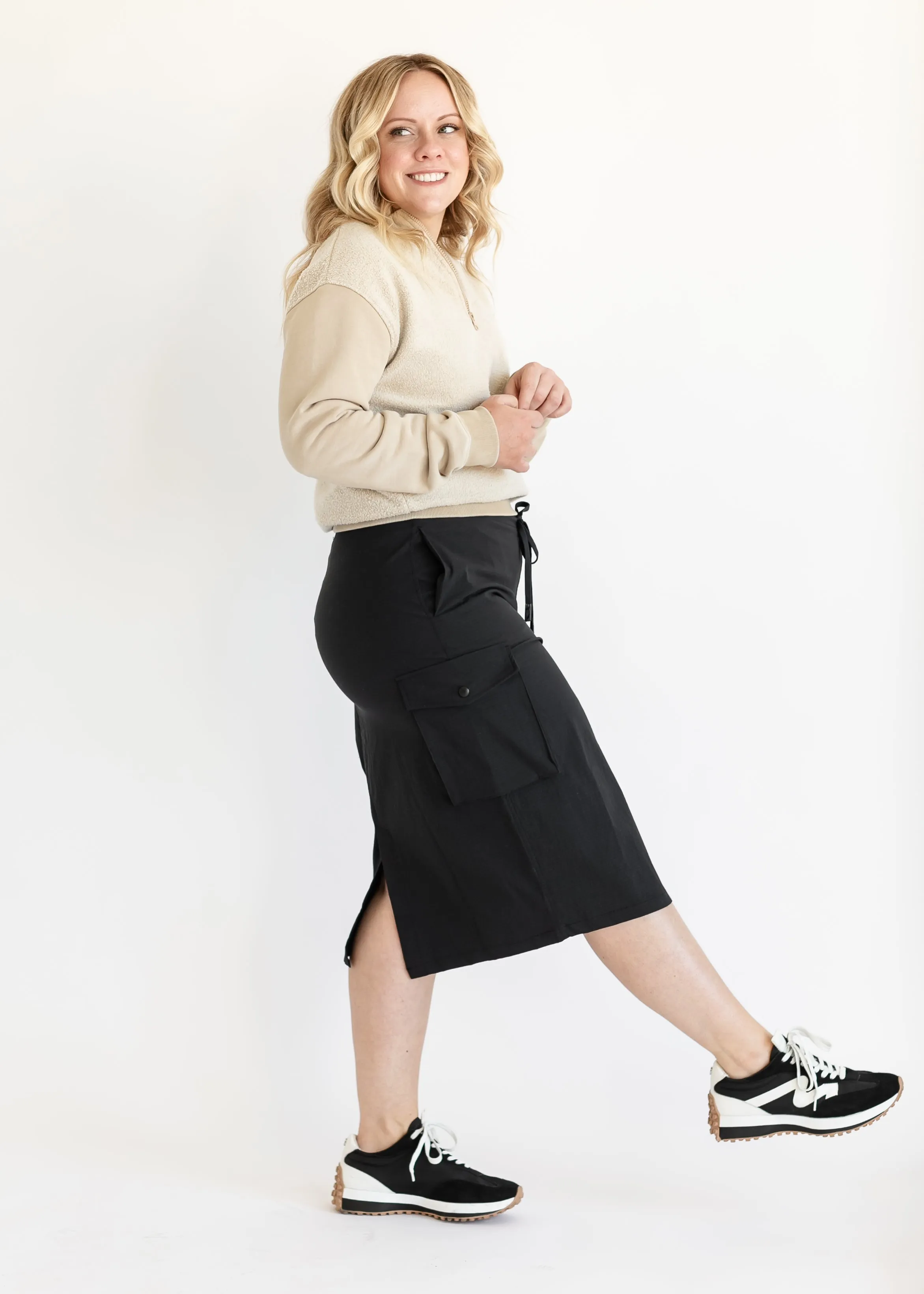 Adjustable Cargo Midi Skirt - FINAL SALE