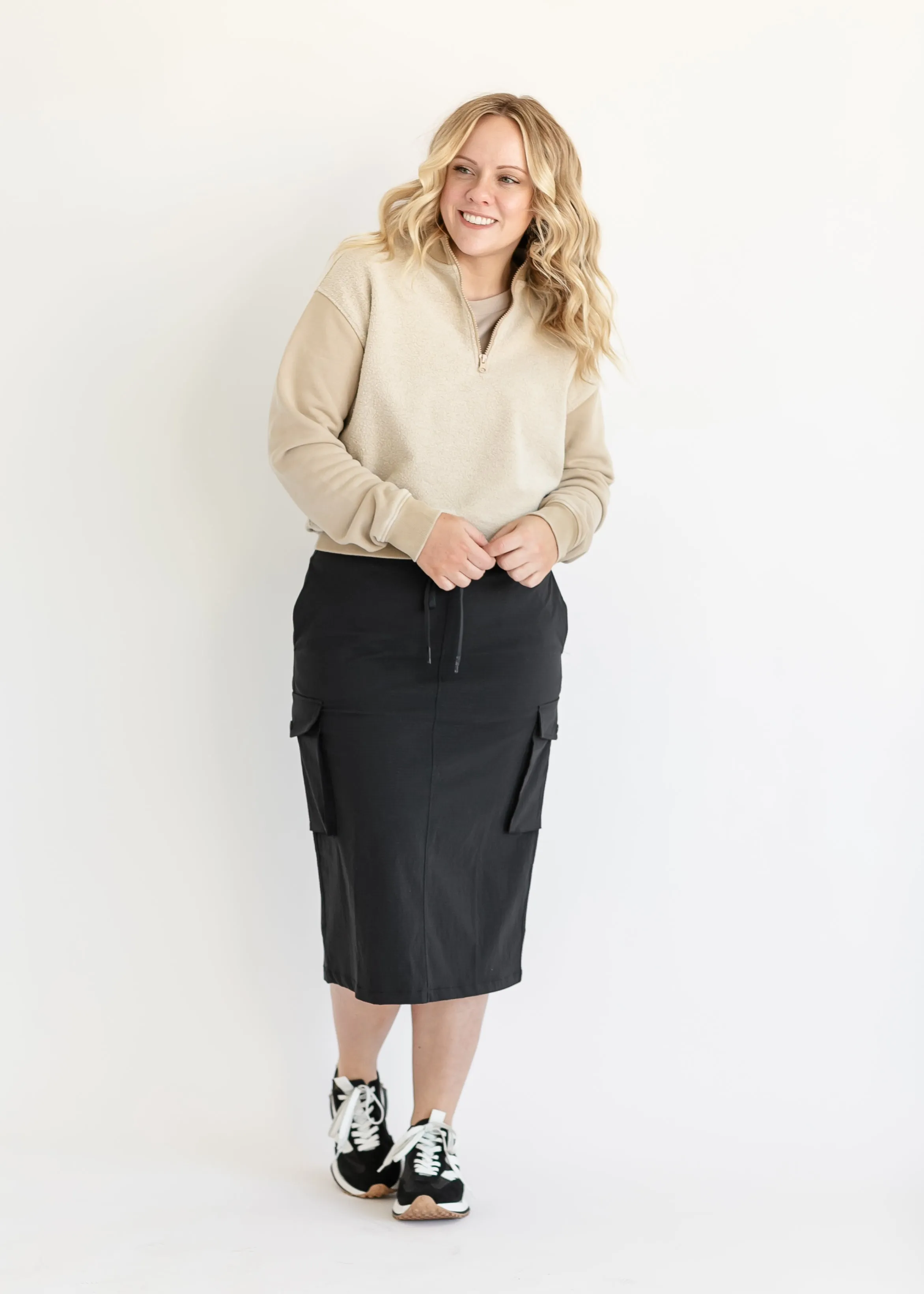 Adjustable Cargo Midi Skirt - FINAL SALE