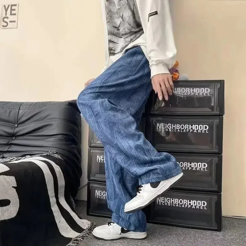 Aidase Pocket Straight Loose Baggy Casual Pants Man Autumn Winter Corduroy Trousers For Men Wide Y2k Spandex Xxxl High Quality Cotton