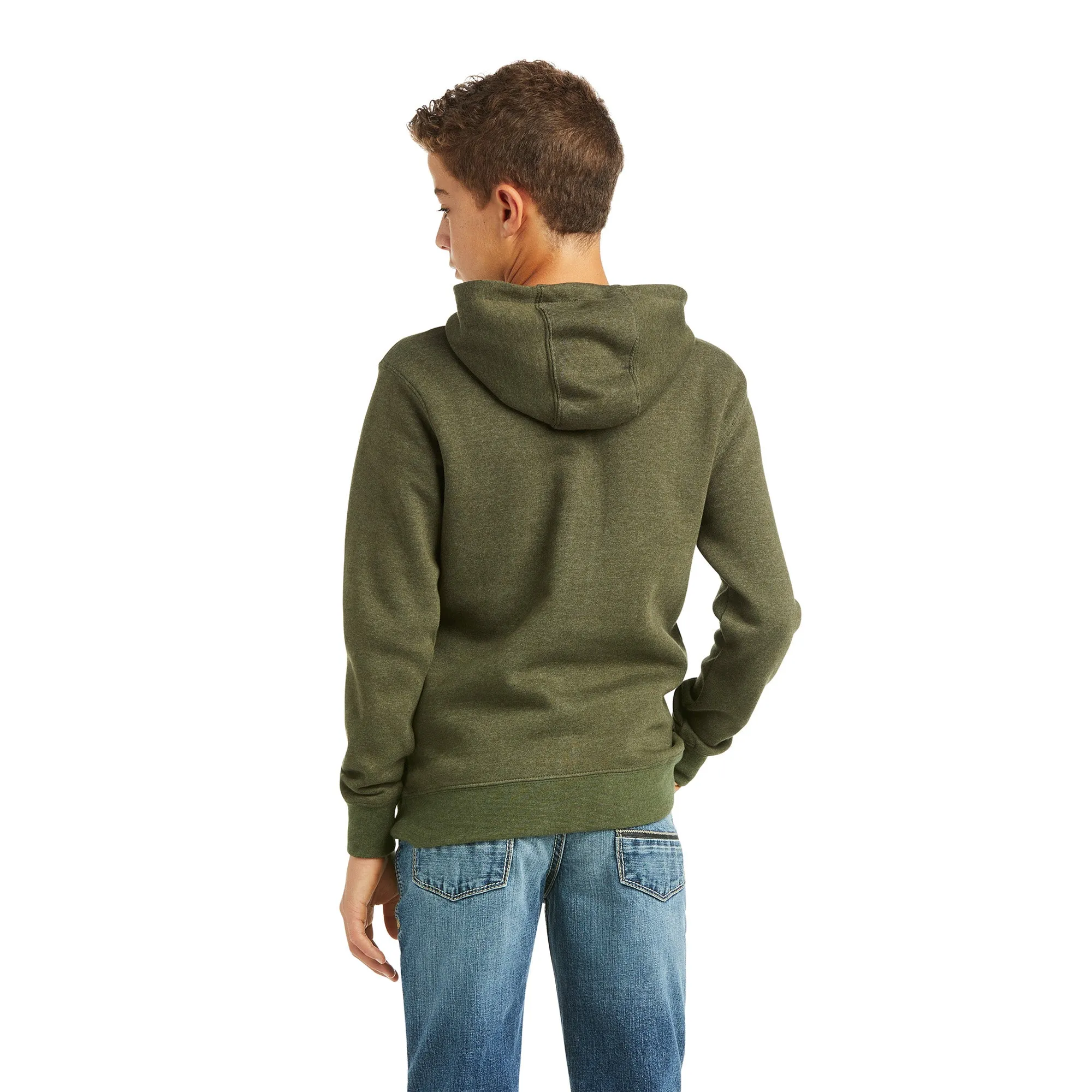 Ariat Kids Basic Brine Olive Double Flag Hoodie 10037005