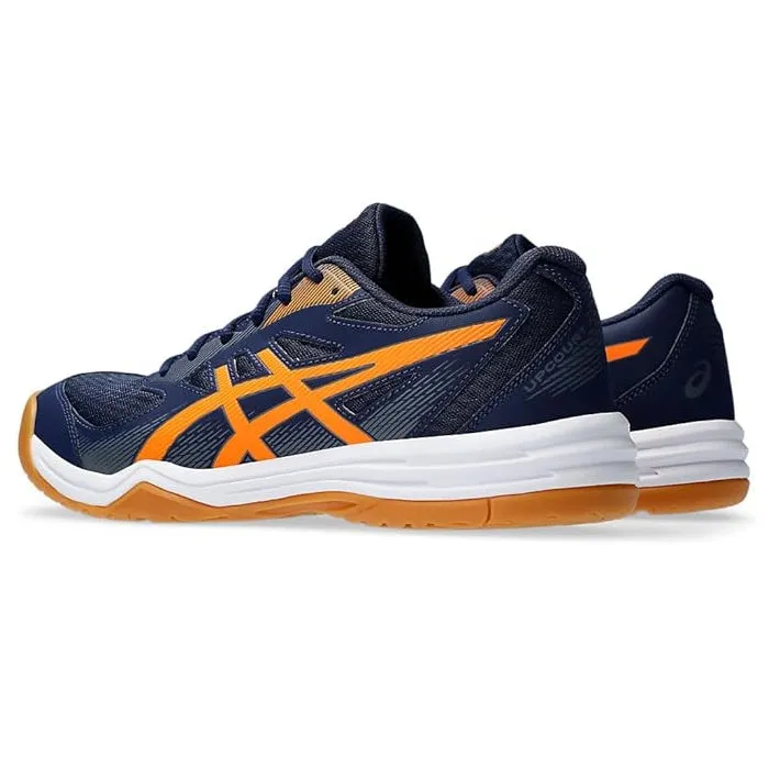 Asics Upcourt 5 (Peacoat/ Shocking Orange ) Badminton Shoes