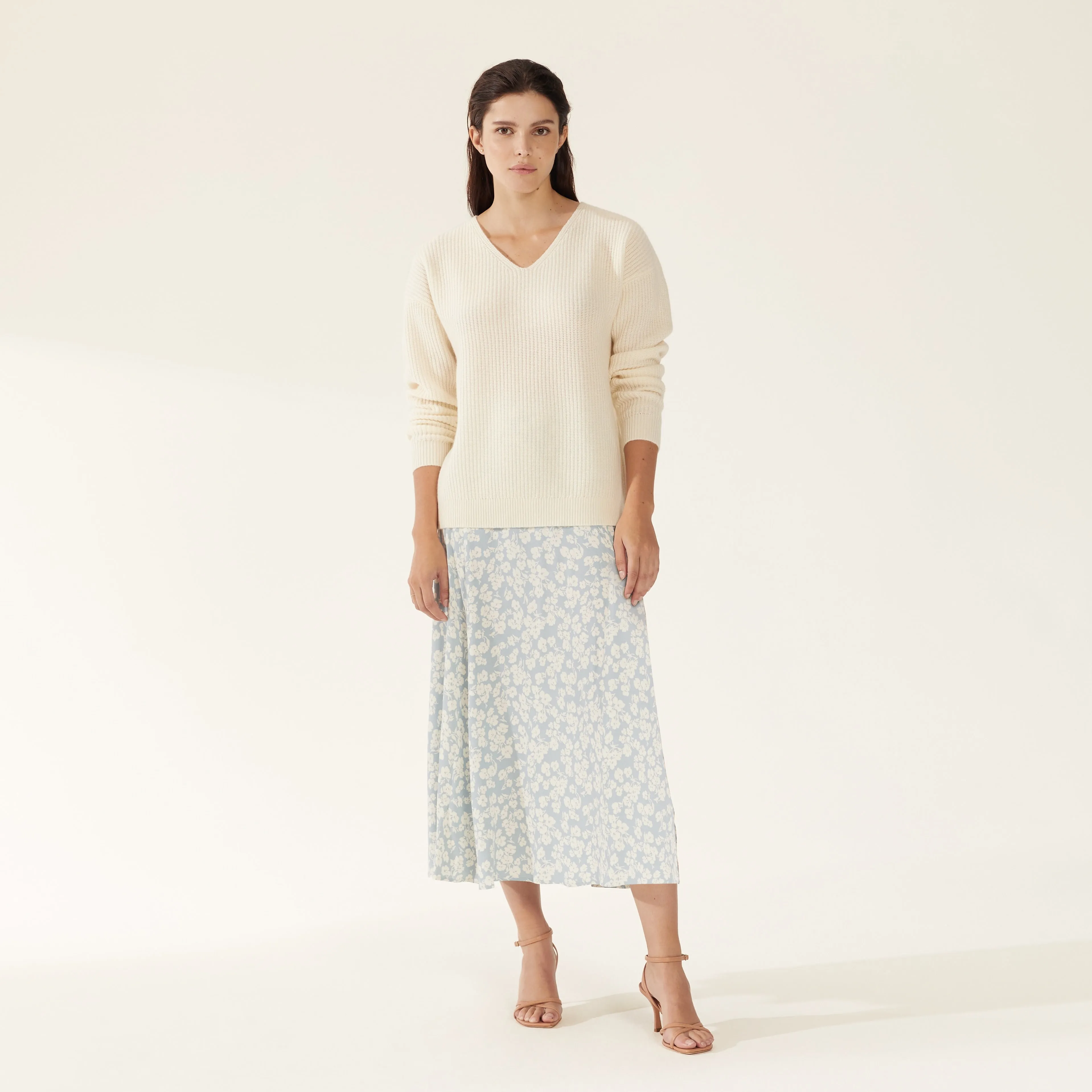 Avery Chunky Cashmere V-Neck