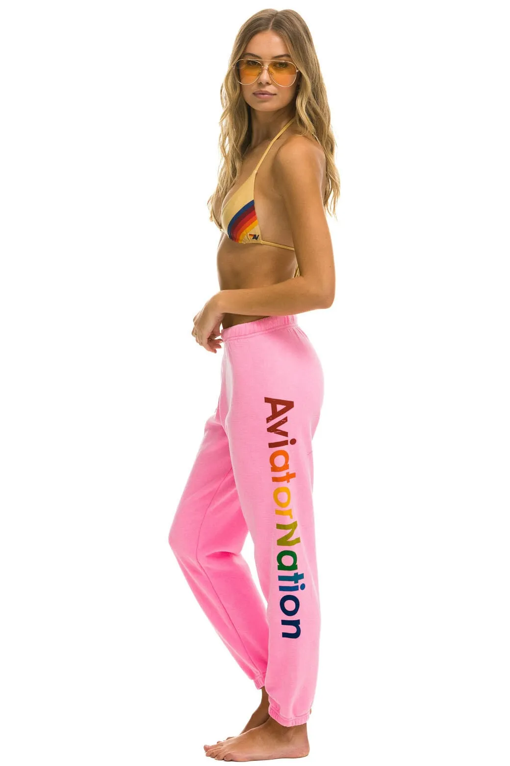 AVIATOR NATION MILL VALLEY SWEATPANTS - NEON PINK