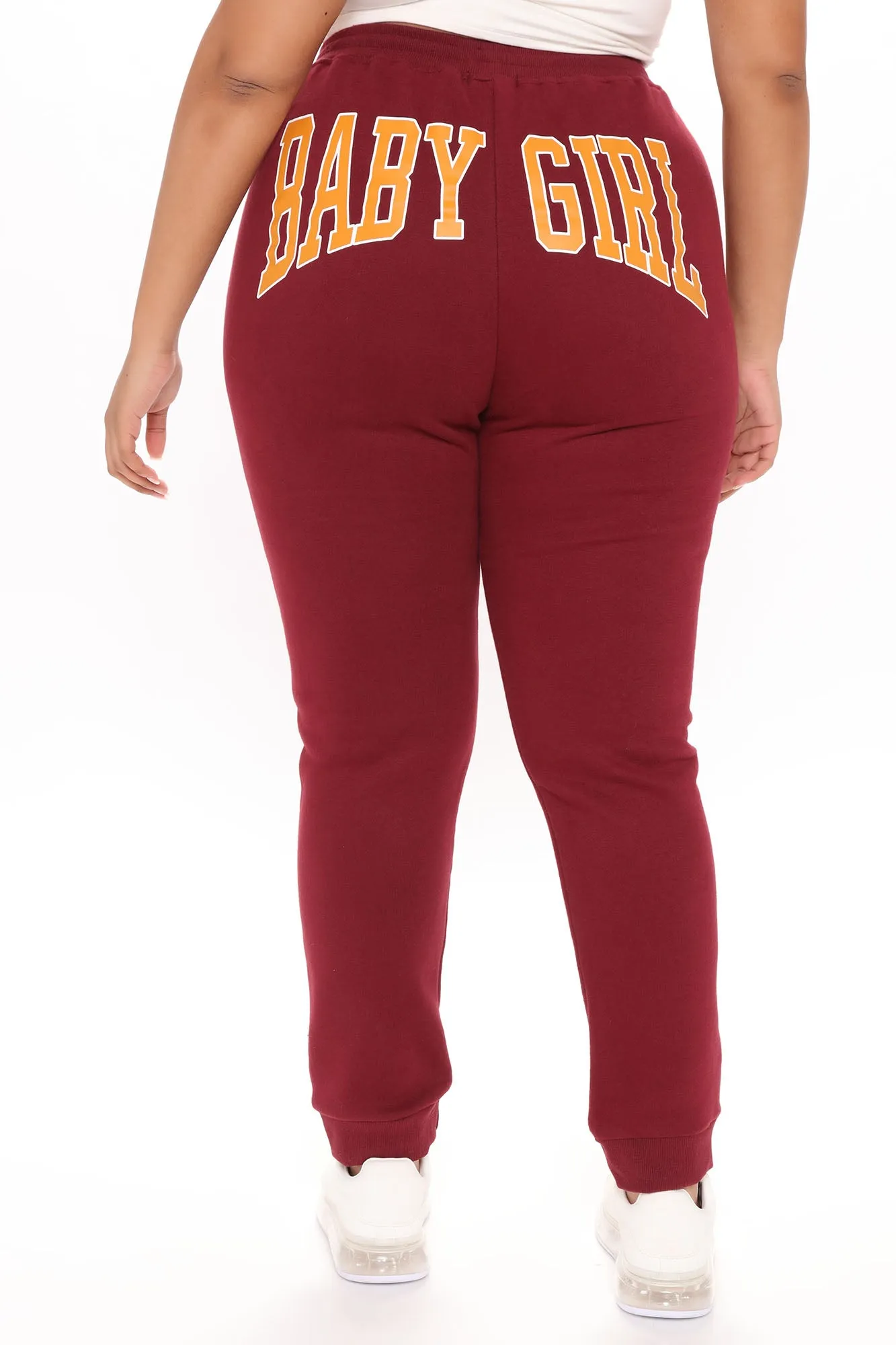 Baby Girl Sweatpants - Burgundy