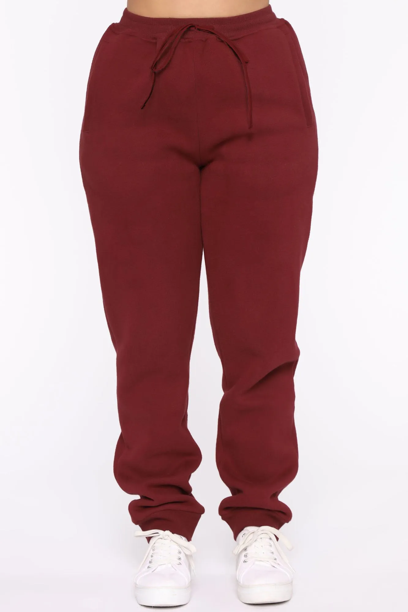 Baby Girl Sweatpants - Burgundy