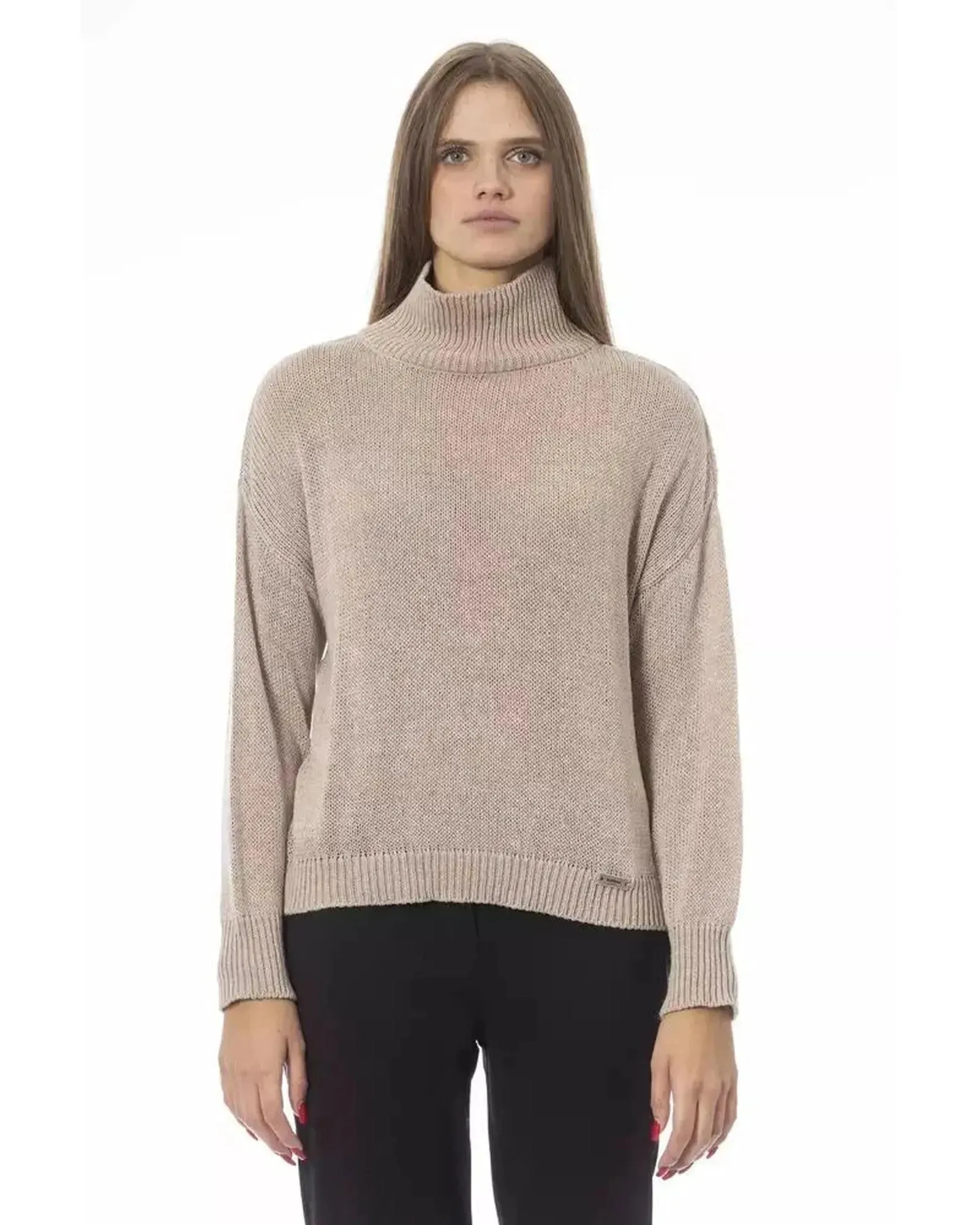 Baldinini Trend Women's Beige Viscose Sweater - M