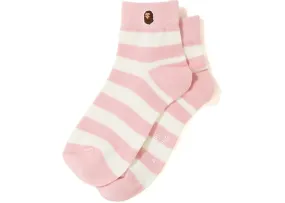 BAPE HOOP ANKLE SOCKS PINK