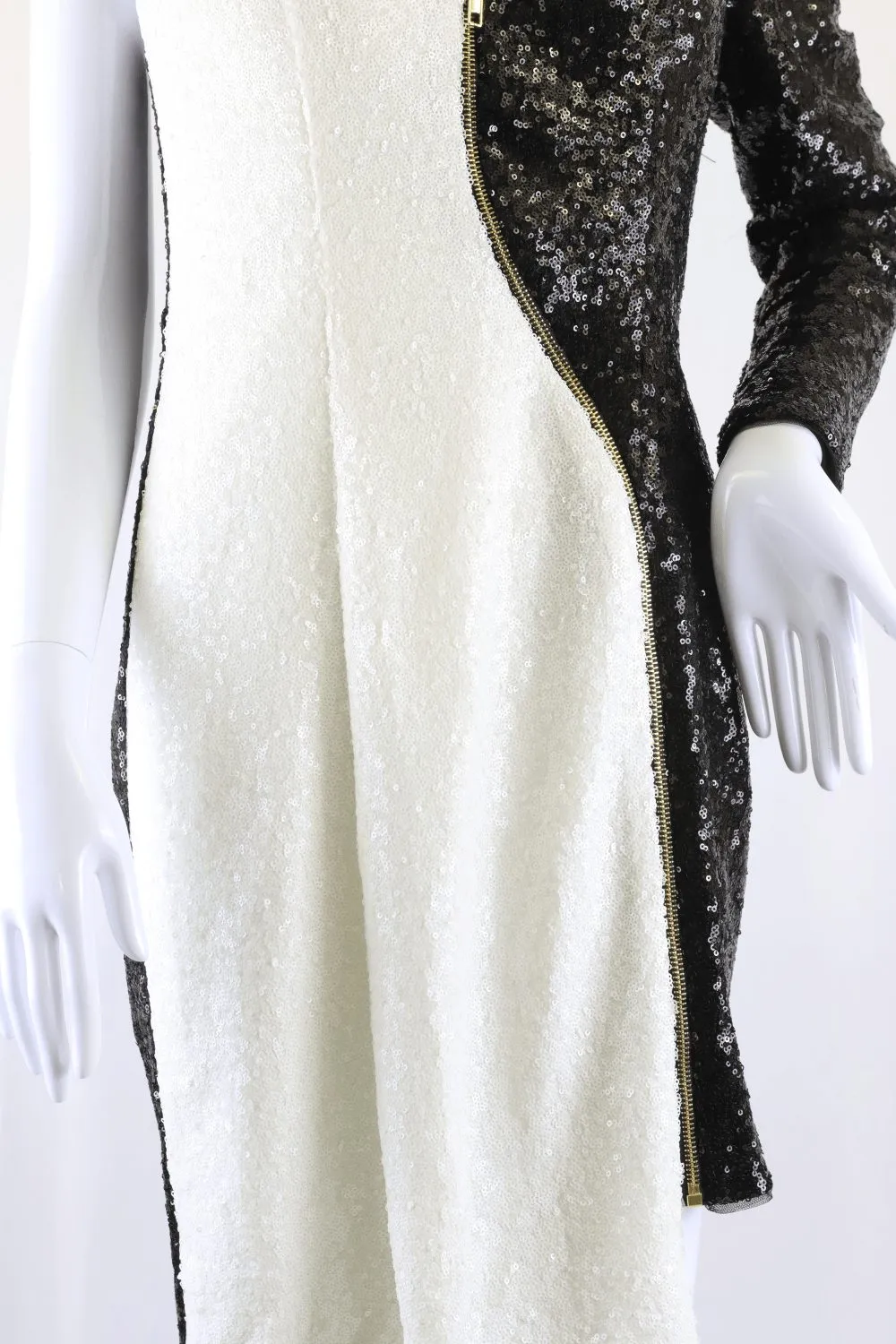 Bariano Black And White Sequin Dress 12