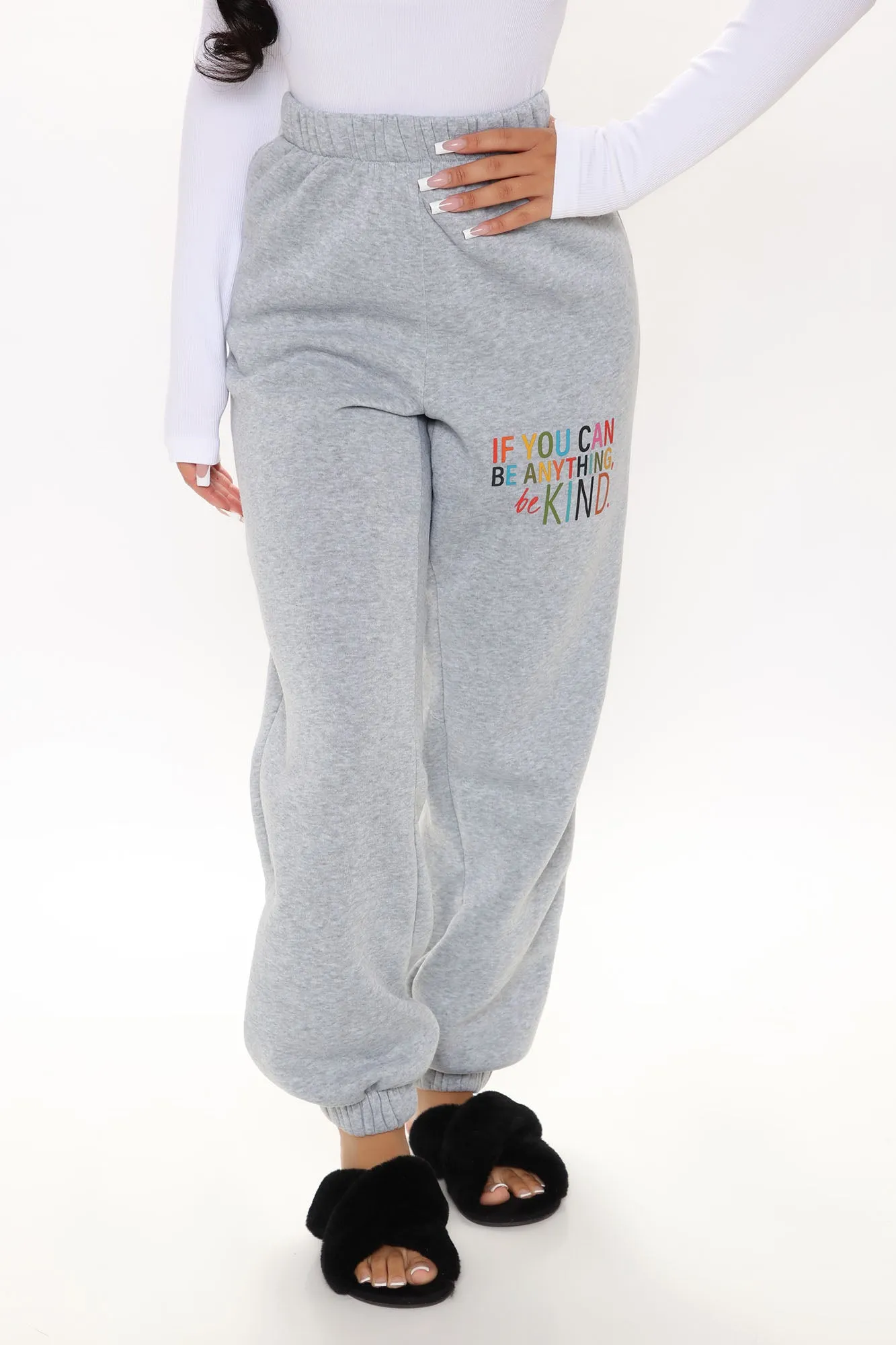 Be Kind To Others Sweatpants - Heather Grey