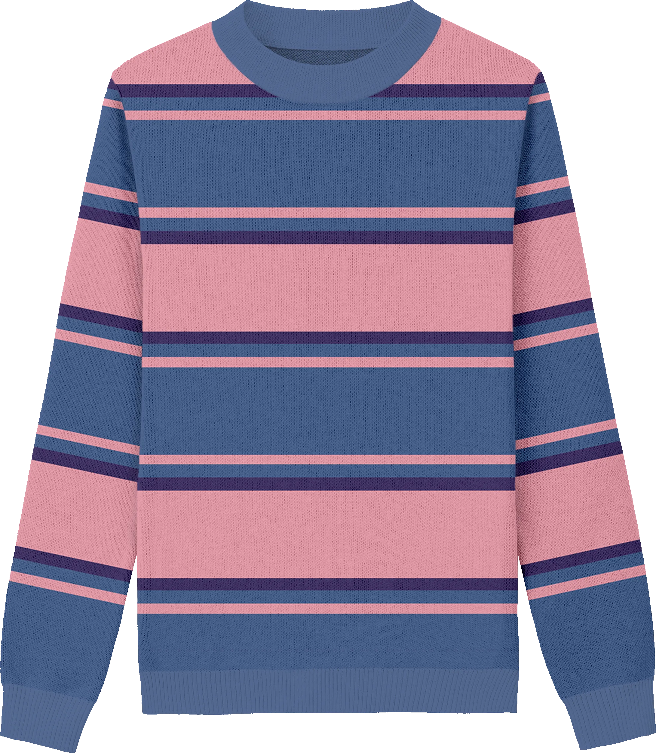 Bisexual Striped Classic Fit Knit Crewneck