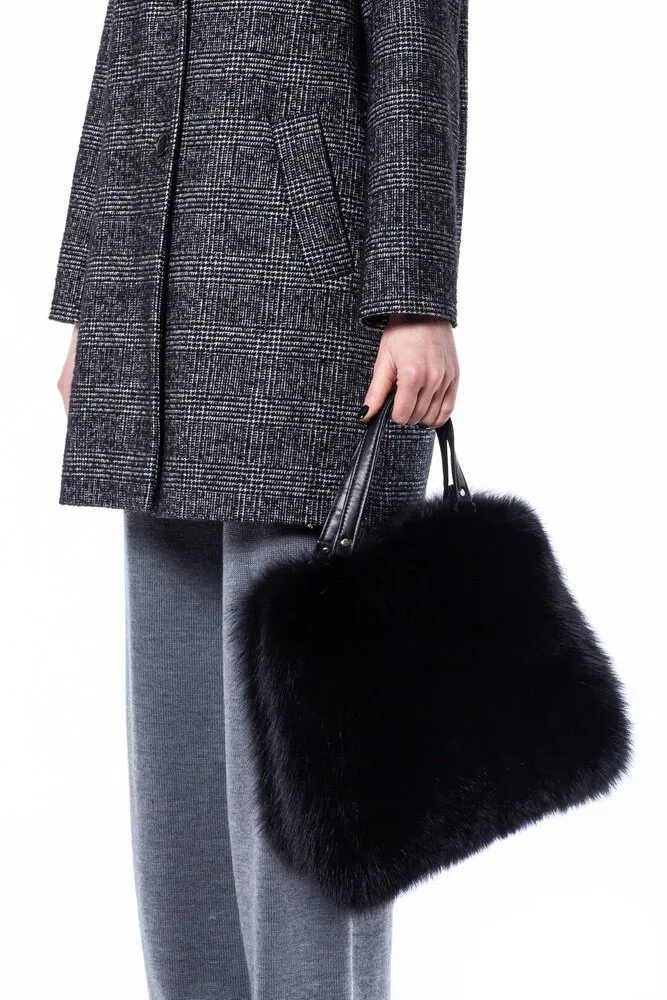 Black Fox Fur Handbag