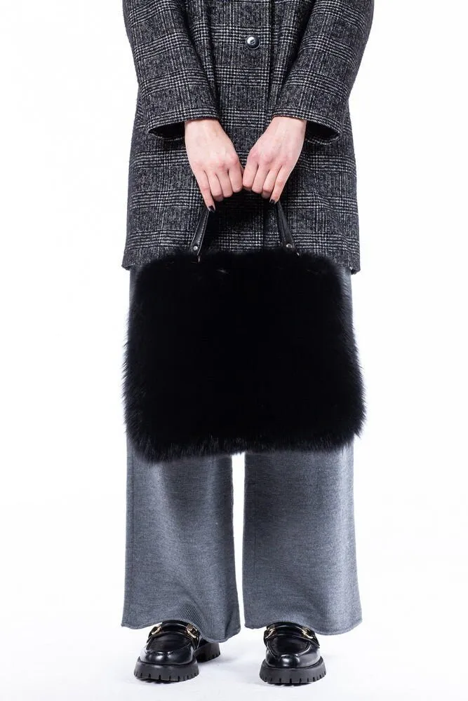 Black Fox Fur Handbag