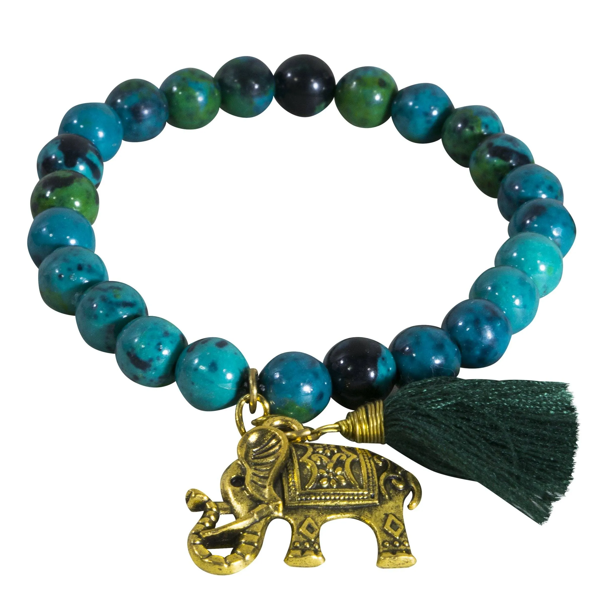 Bracelet Single Beaded Pom Elephant Jewellery