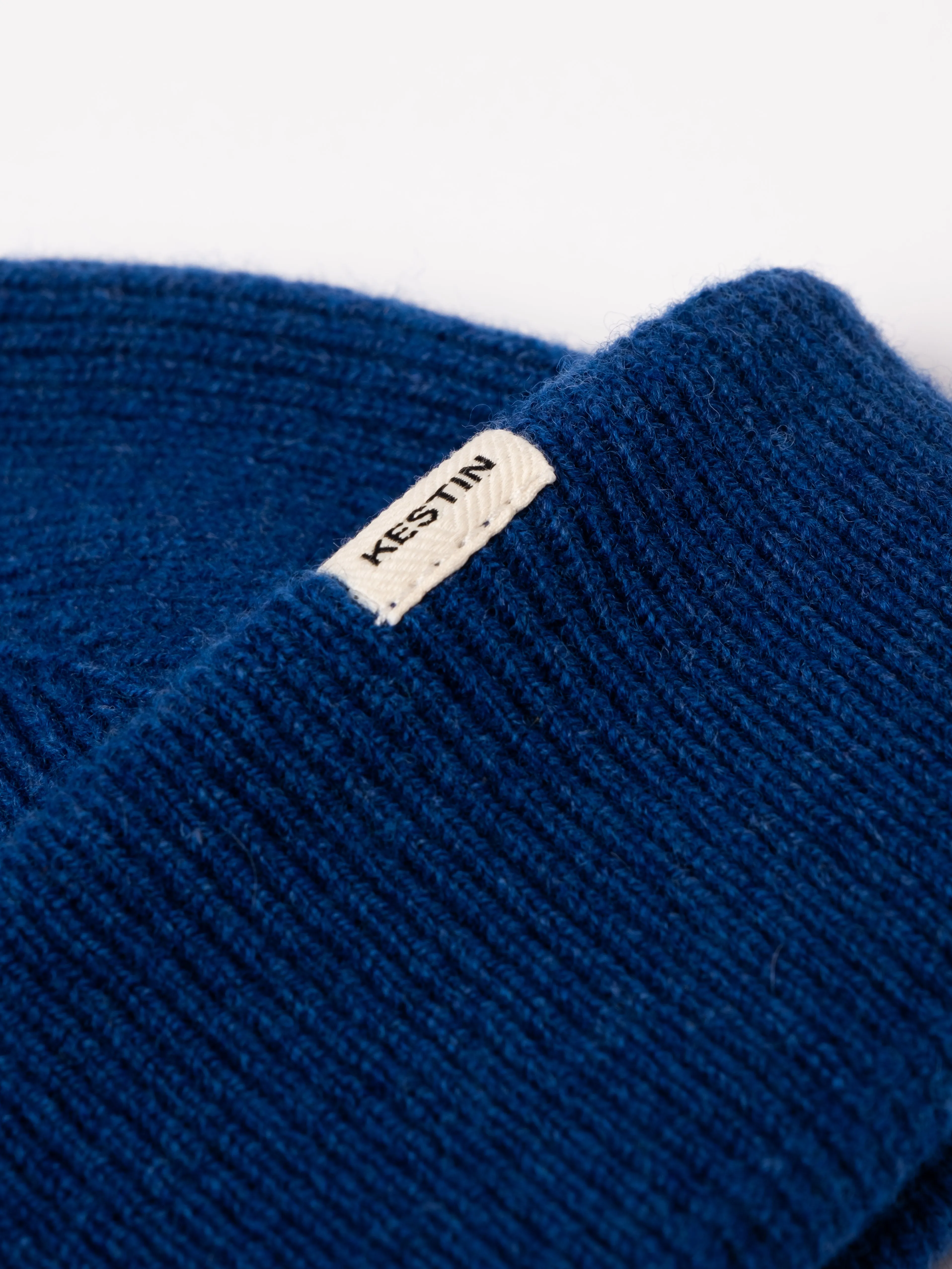 Braemar Beanie in Cobalt Lambswool