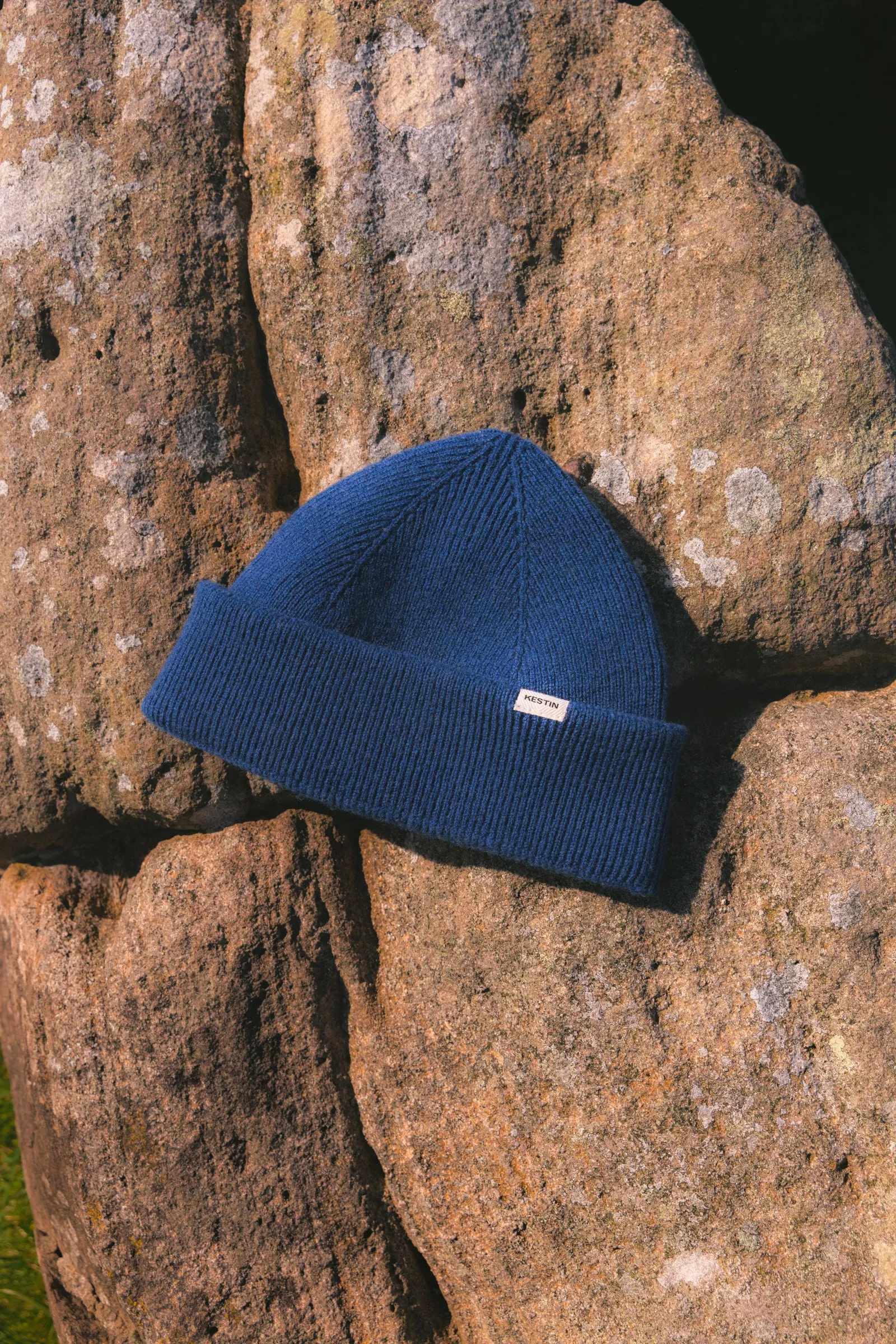 Braemar Beanie in Cobalt Lambswool