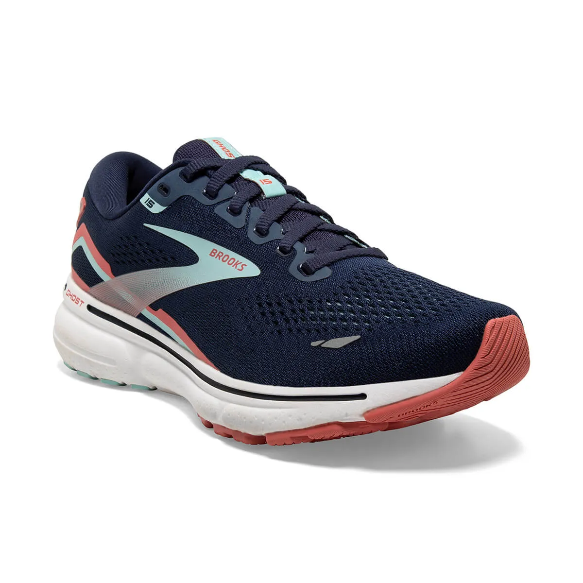 Brooks Ghost 15 Womens | Peacoat/canal Blue/rose