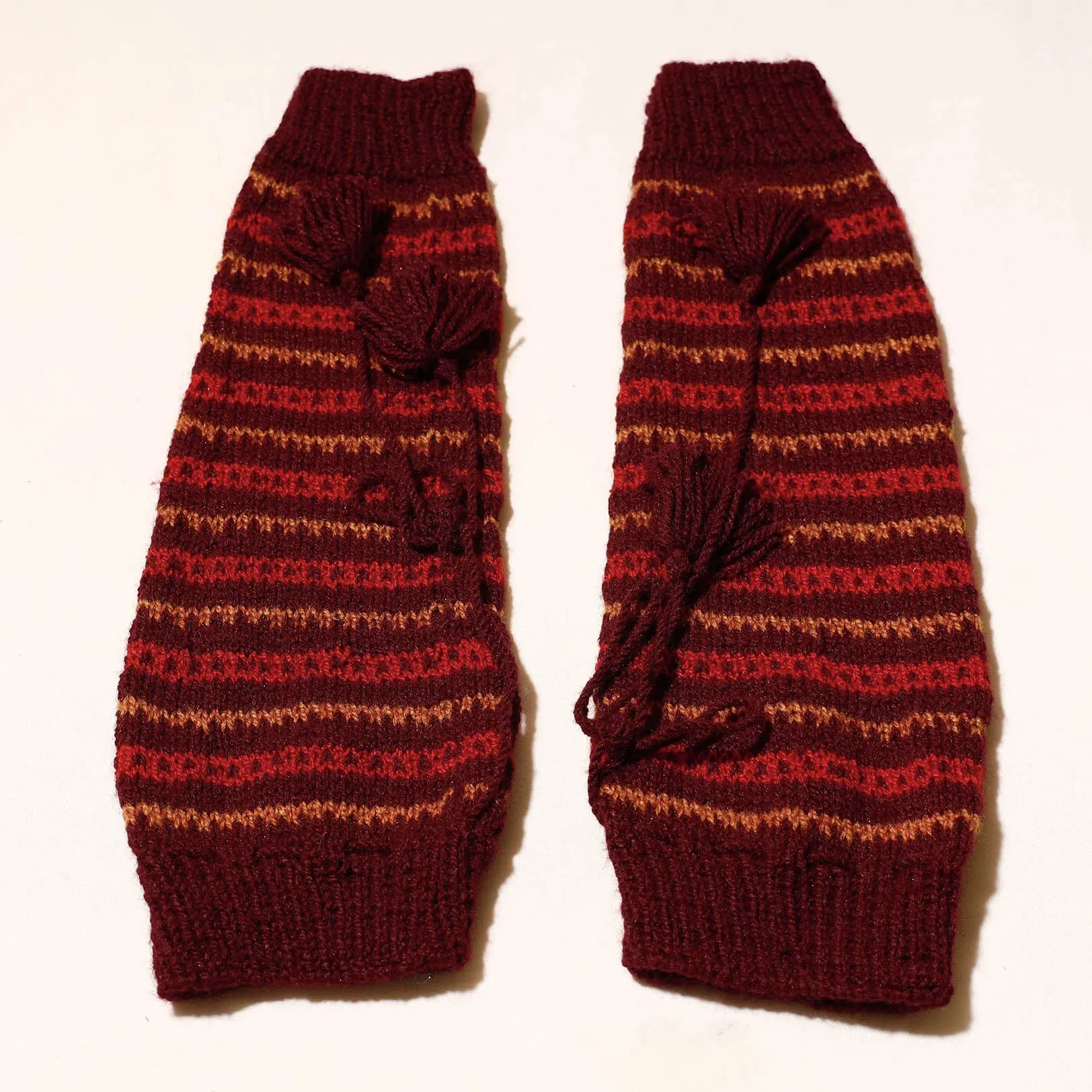 Brown - Kumaun Hand Knitted Woolen Leg Warmer