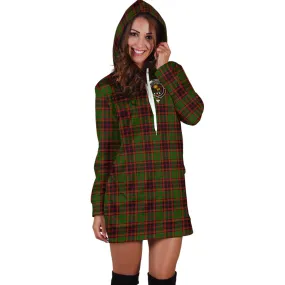 Buchan Tartan Hoodie Dress with Family Crest