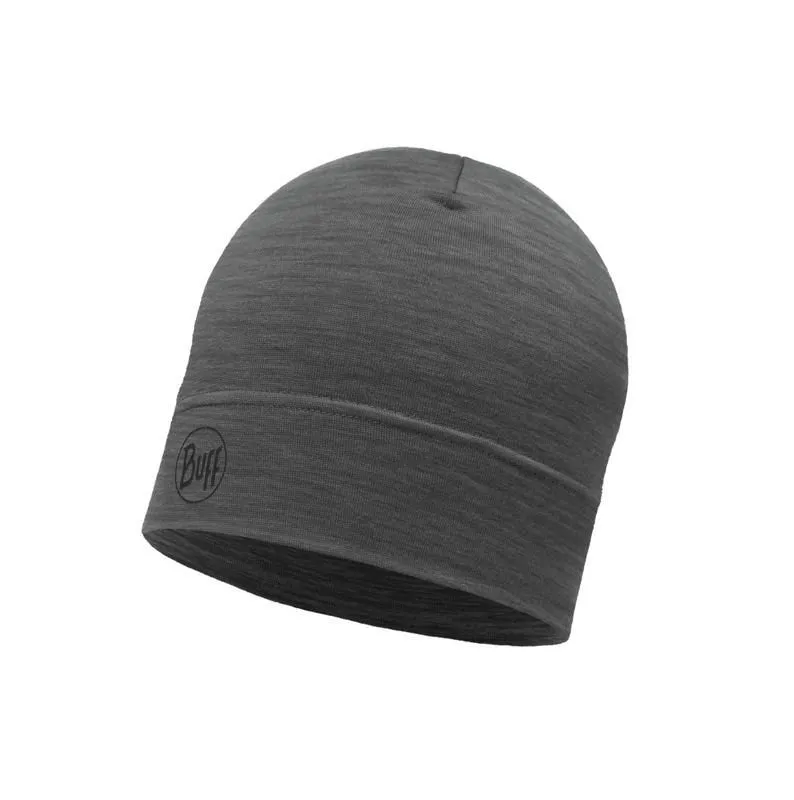 Buff Merino Lightweight Beanie Solid Grey Onesize Cap Standard