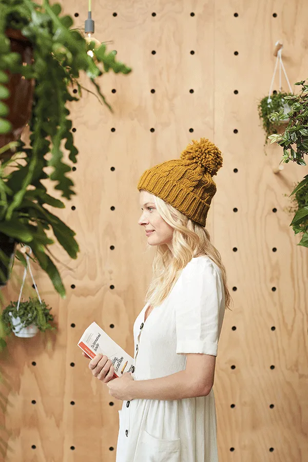 Cable Knit Melange Beanie | OATMEAL