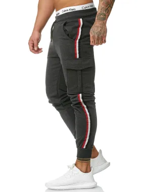 Cargo Dusi Stripe Sweatpants Joggers - Dark Gray X1B