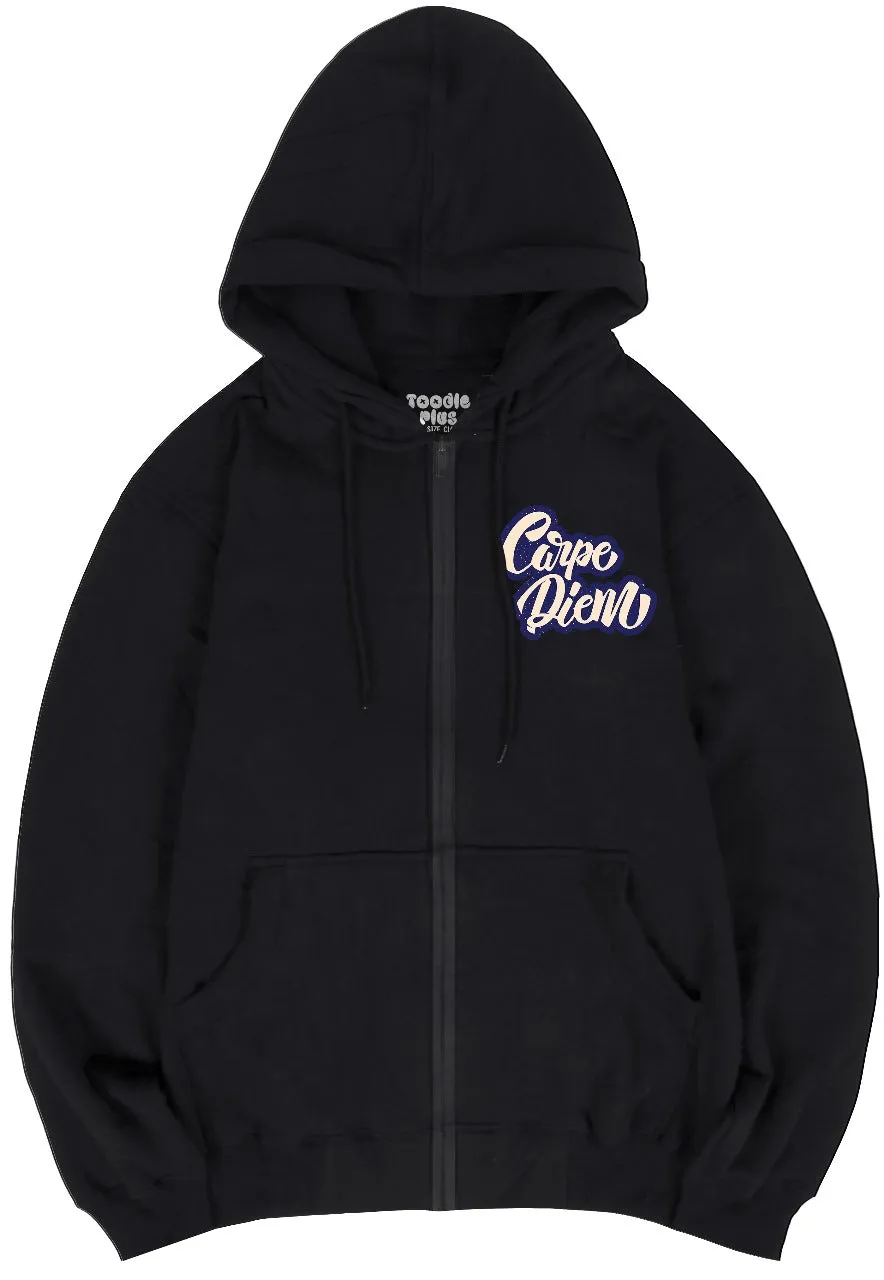 Carpie Diem Zipper Plus Size Hoodie