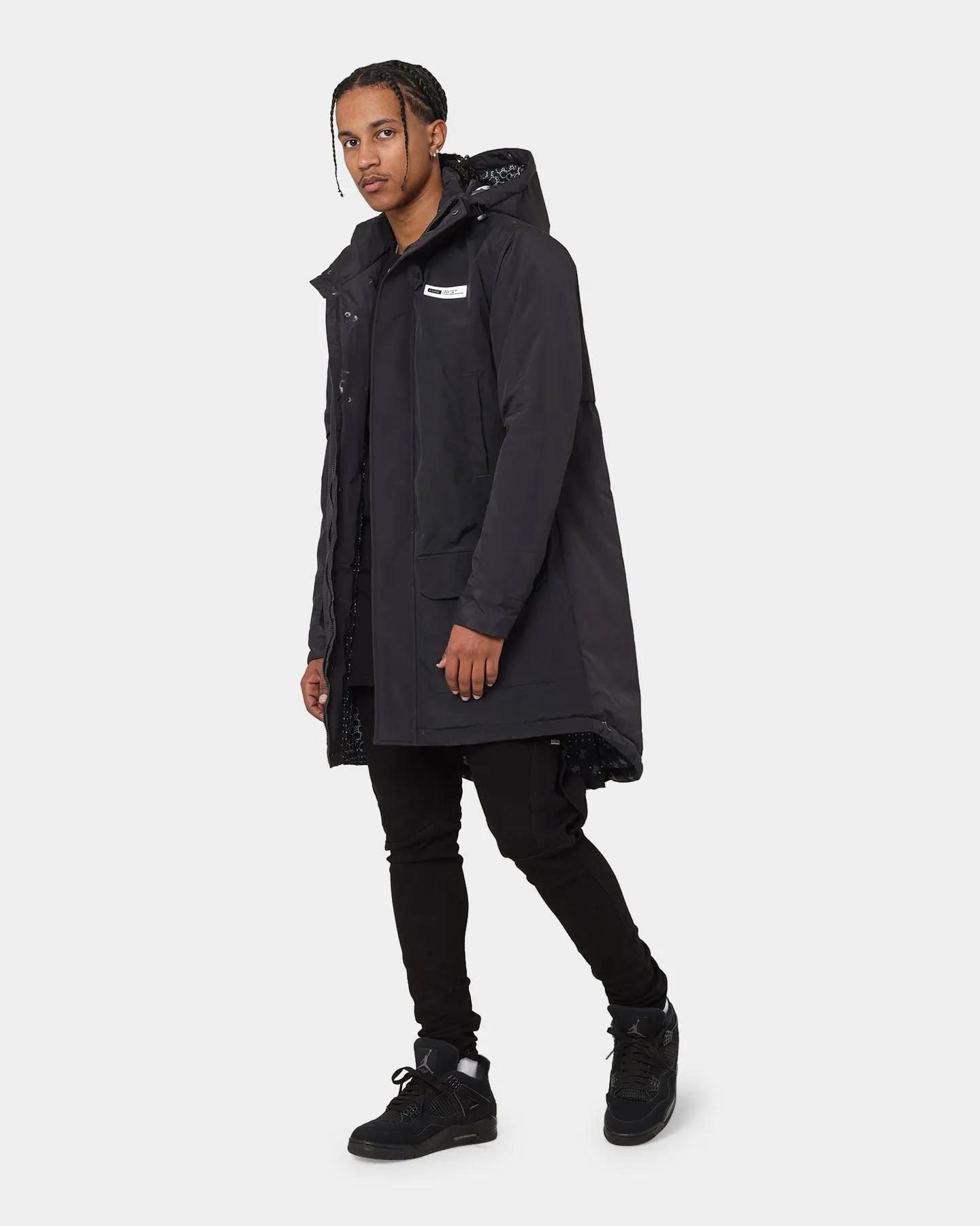 Carre Bandana Ultra Trench Coat Black