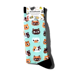 Cat Face Crew Socks