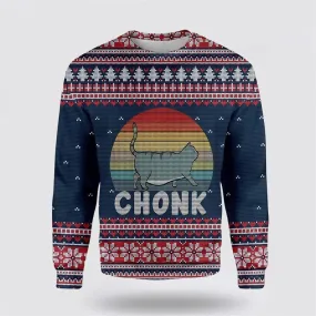 Chonk Cat Ugly Christmas Sweater For Men And Women, Best Gift For Christmas, Christmas Fashion Winter