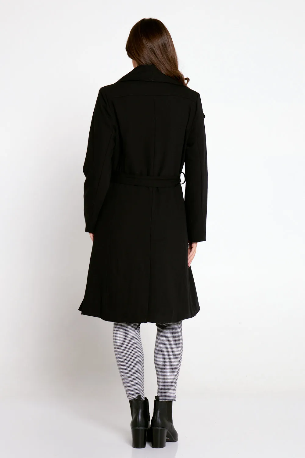 Christina Wrap Trench Coat - Black