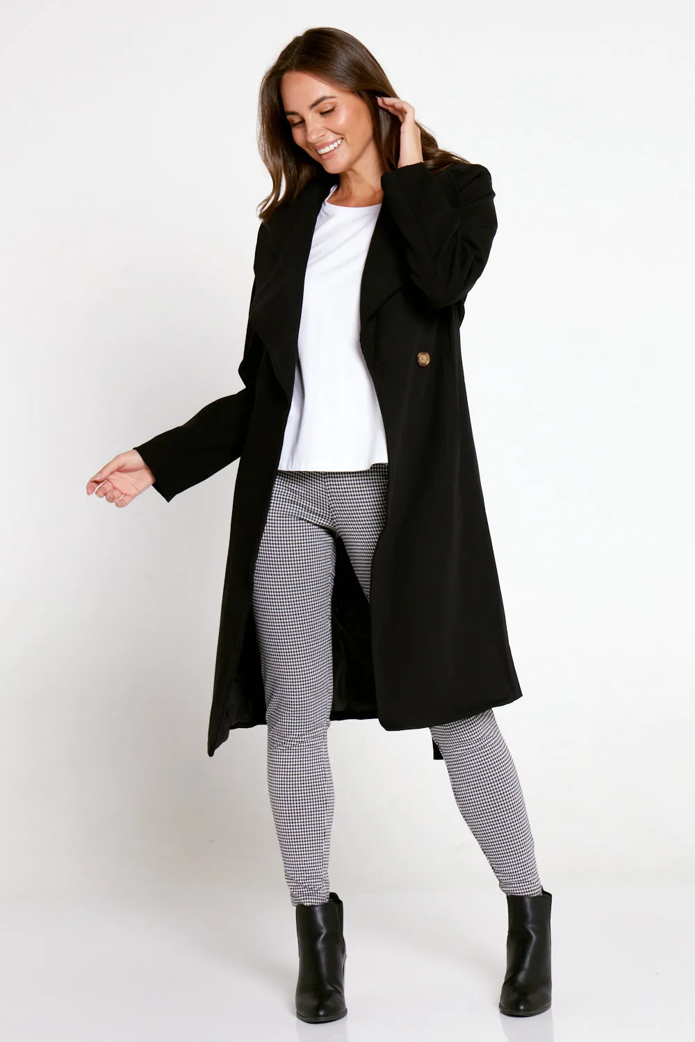 Christina Wrap Trench Coat - Black