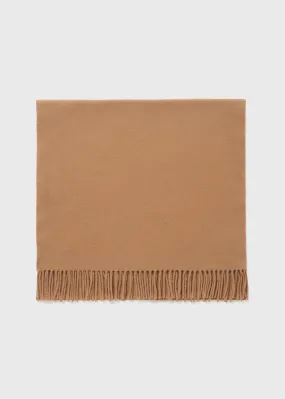 Classic wool scarf camel