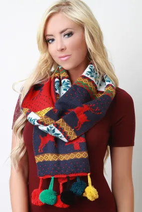 Colorful Pine Tree Scarf