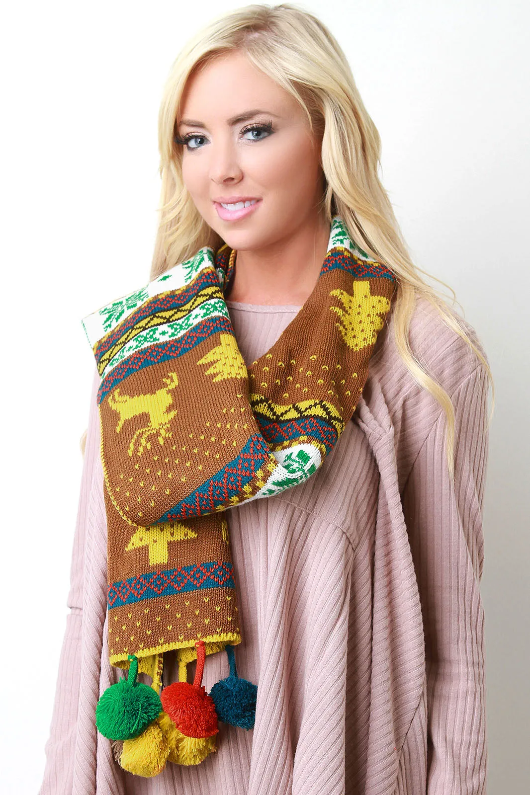 Colorful Pine Tree Scarf