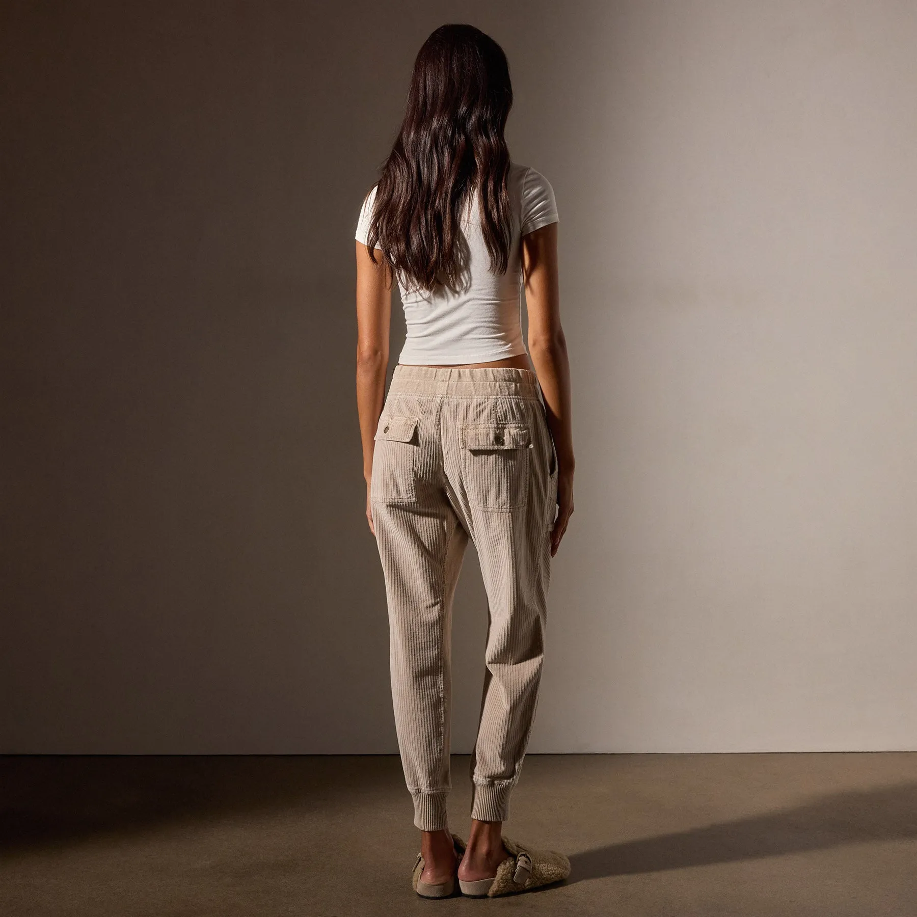 Corduroy Mixed Media Pant - Faint Pigment