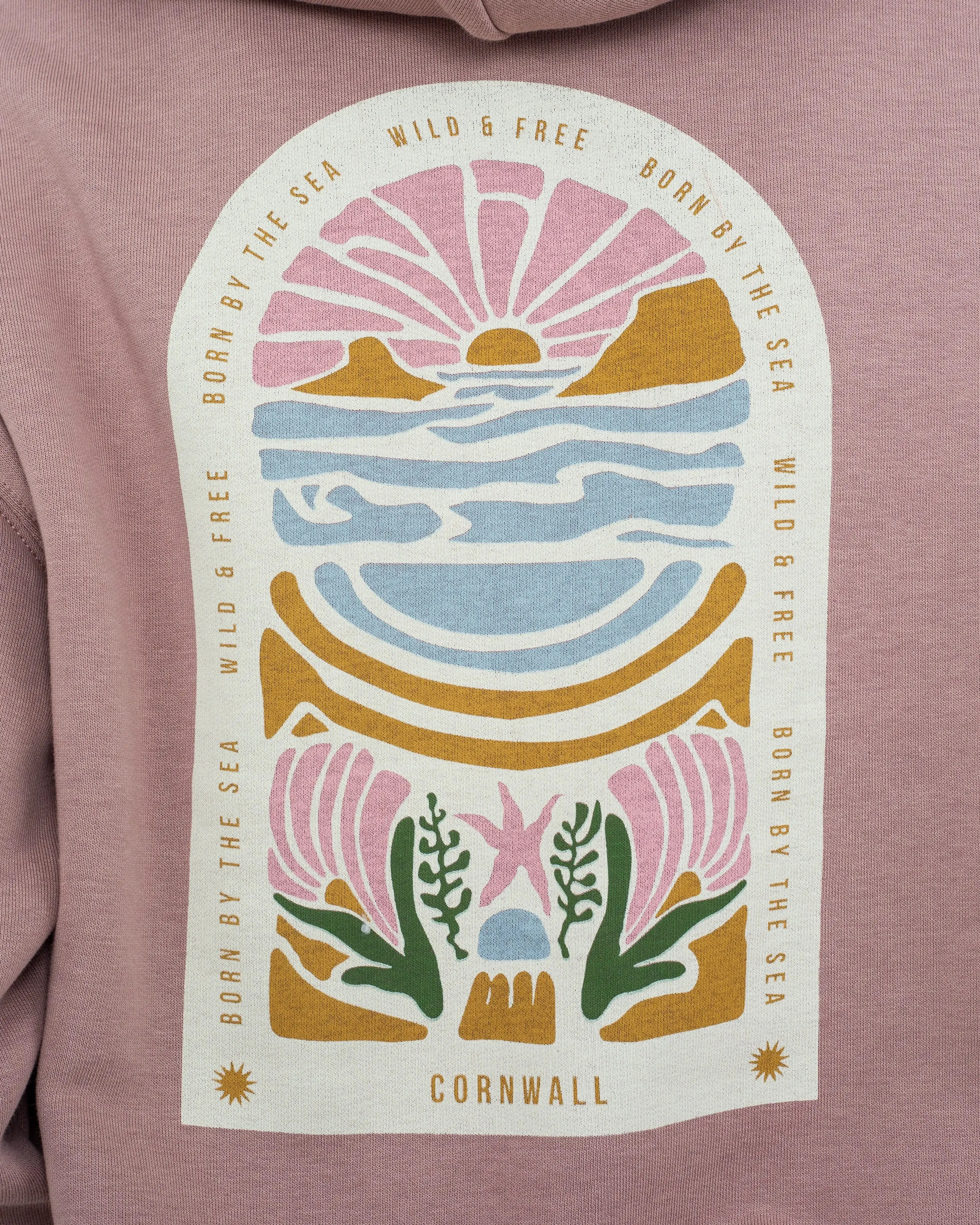 Cornwall Arch Hoodie in Hazy Pink