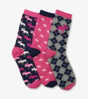 Cottage Moose Women's Crew Socks Gift Set