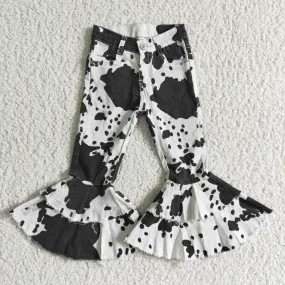 Cow print pants jeans