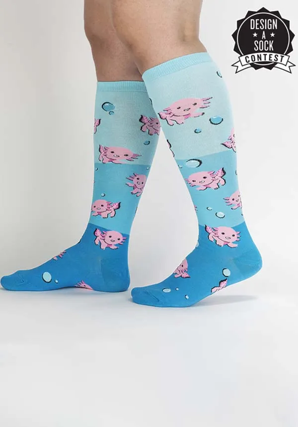 Dancing Axolotl | KNEE HIGH SOCKS