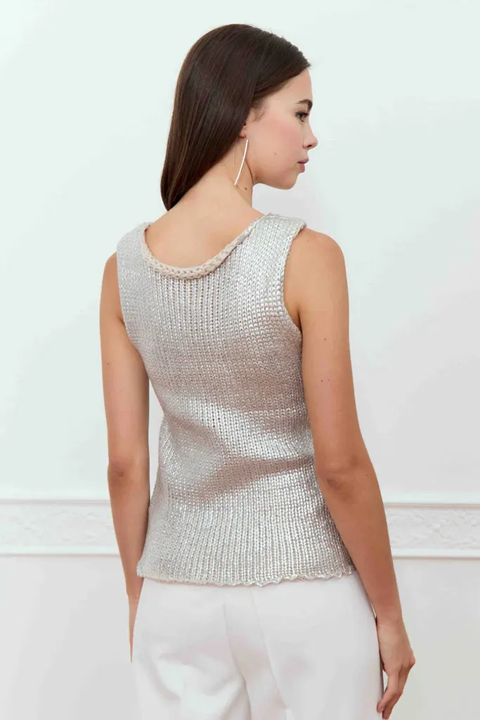 Dèluc - Aloe Knit Vest - Silver