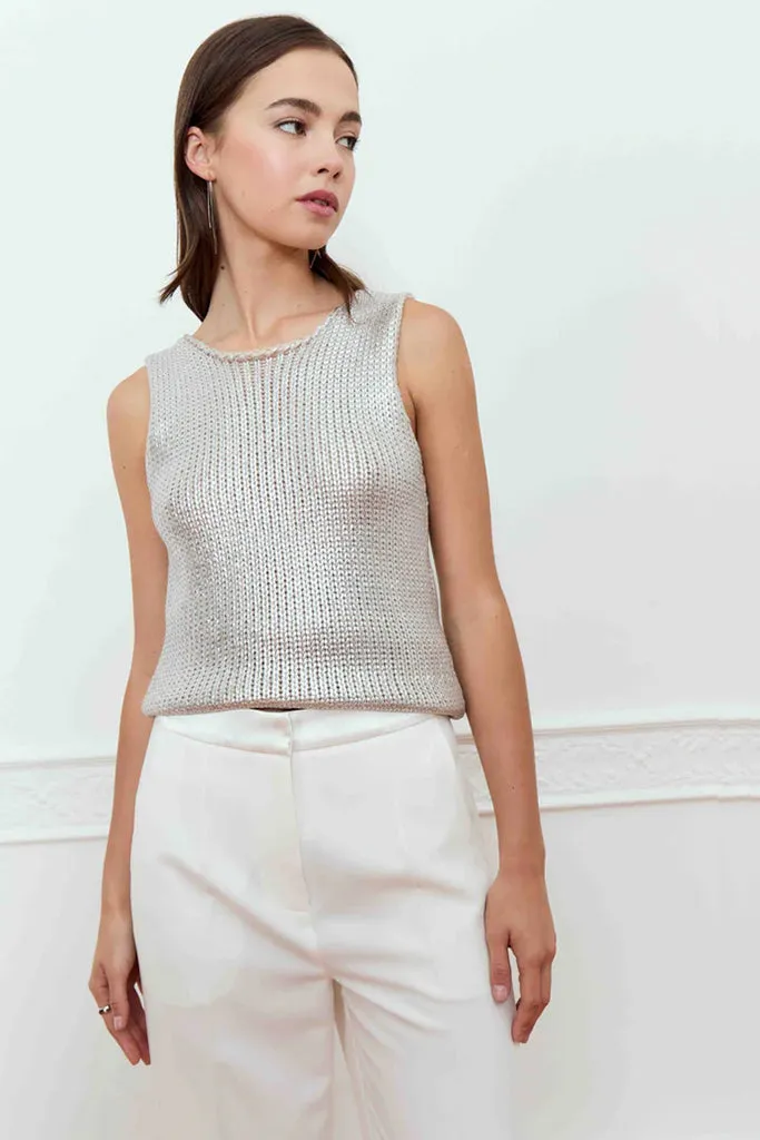 Dèluc - Aloe Knit Vest - Silver