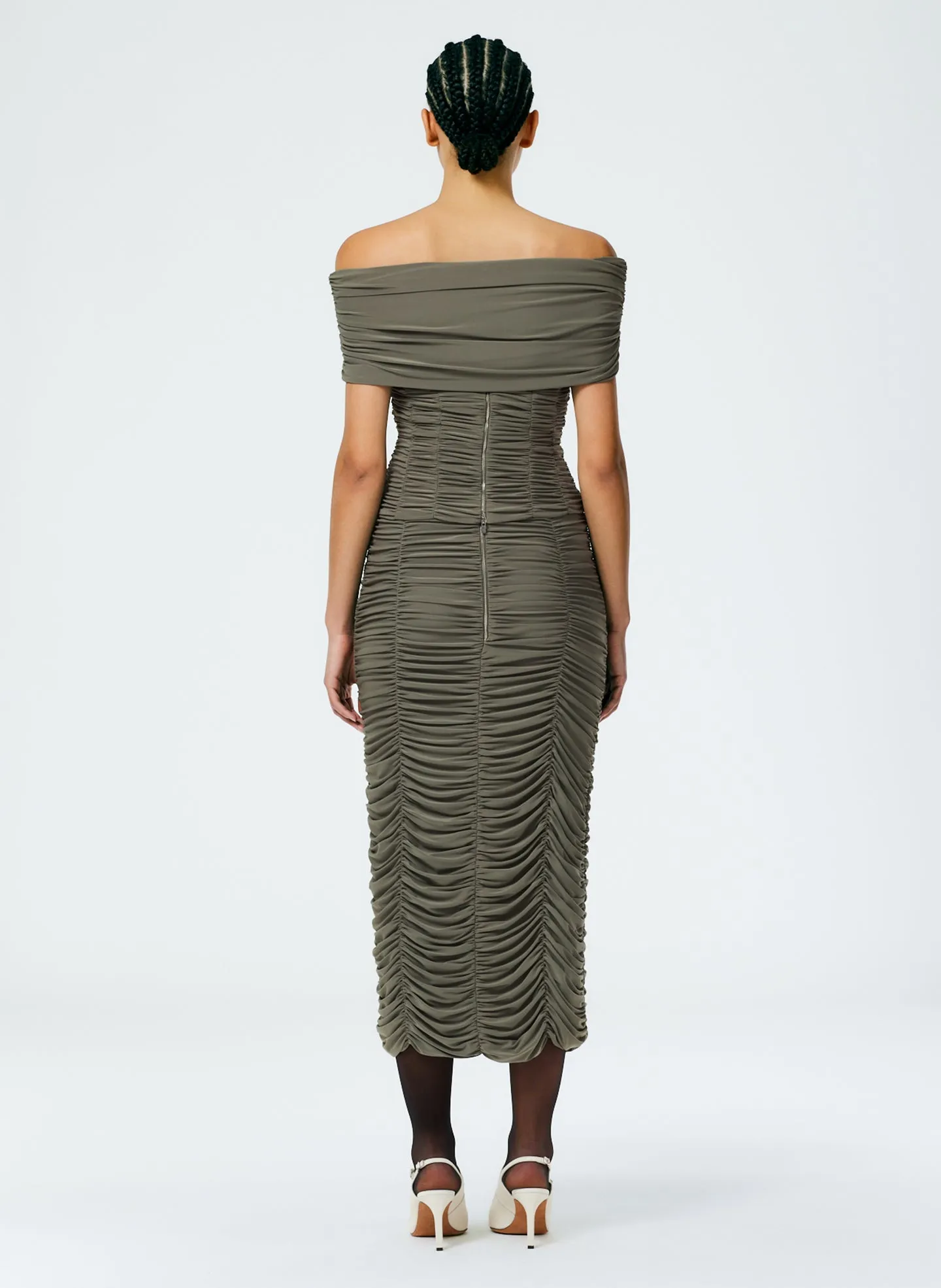 Drapey Jersey Ruched Skirt