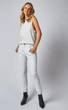 DRICOPER COATED CUFF JEANS IN WHITE